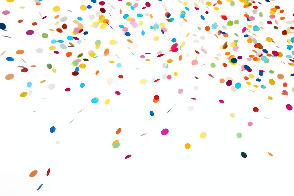 Colourful confetti party backgrounds white background celebration. AI generated Image by rawpixel.