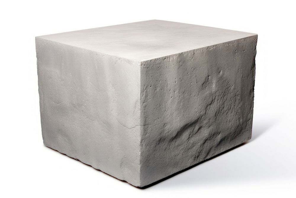 Cube stone white background simplicity rectangle. AI generated Image by rawpixel.