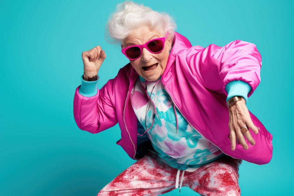 Funny grandmother portraits adult photo fun. AI generated Image by rawpixel.