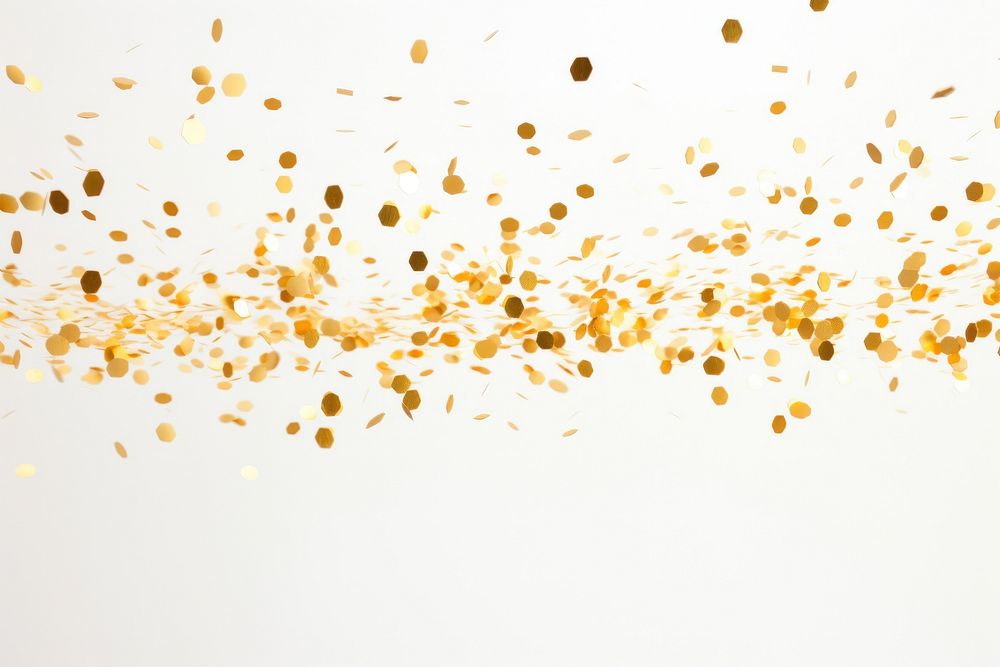 Gold confettis backgrounds white background celebration. AI generated Image by rawpixel.