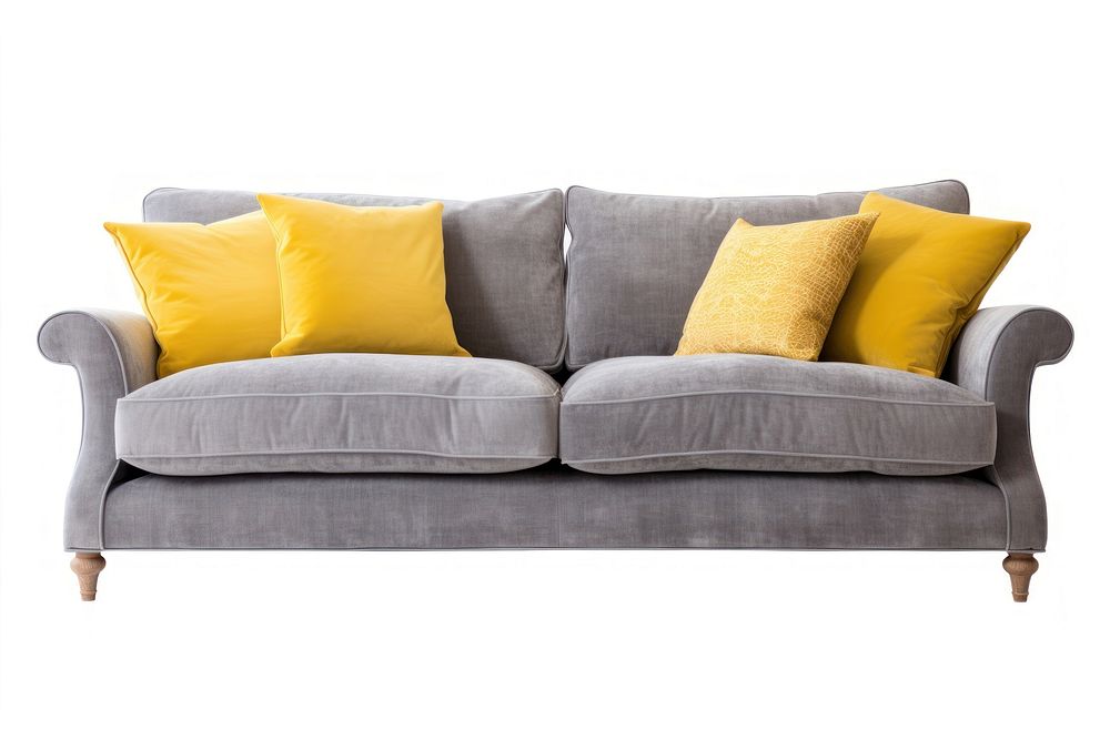 Grey sofa pillow furniture cushion. AI generated Image by rawpixel.
