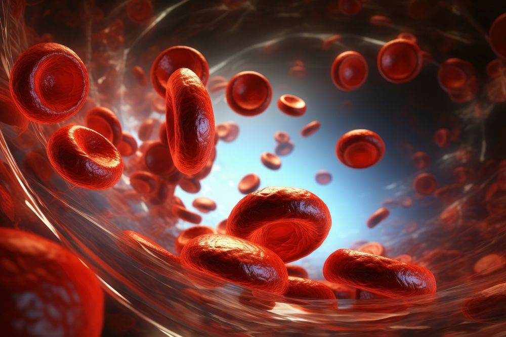 Hemoglobin biology pill antioxidant. AI generated Image by rawpixel.