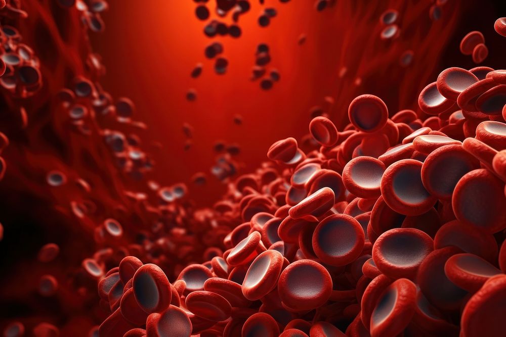 Hemoglobin biology red antioxidant. AI generated Image by rawpixel.