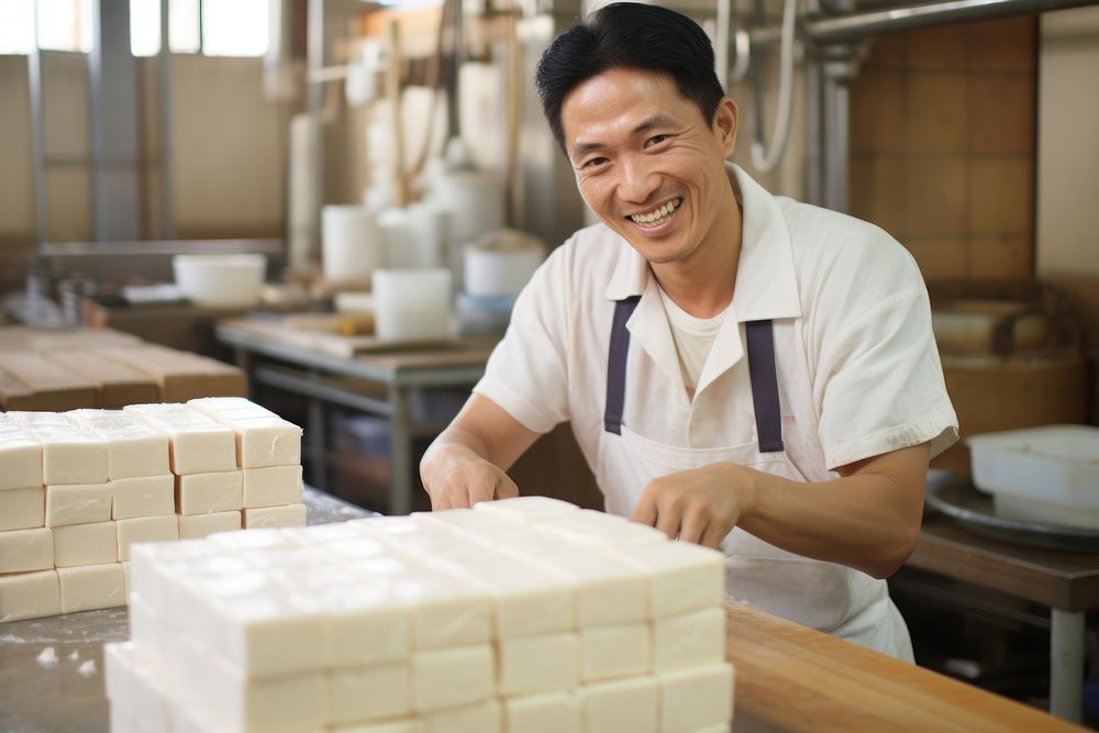 Working in tofu process entrepreneur craftsperson happiness. AI generated Image by rawpixel.