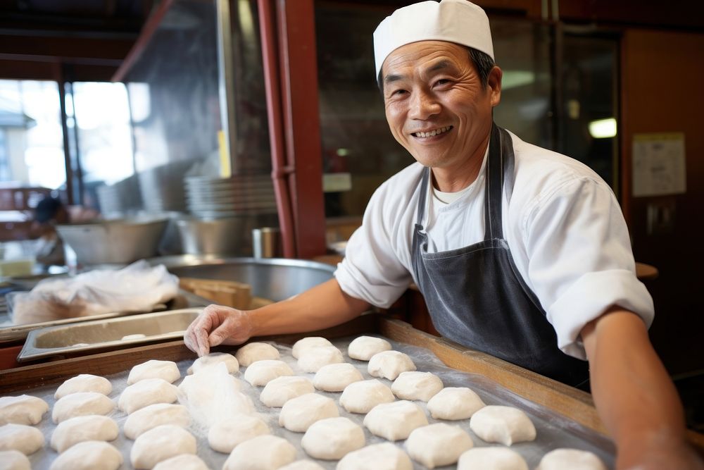 Working in mochi process bakery adult food. AI generated Image by rawpixel.