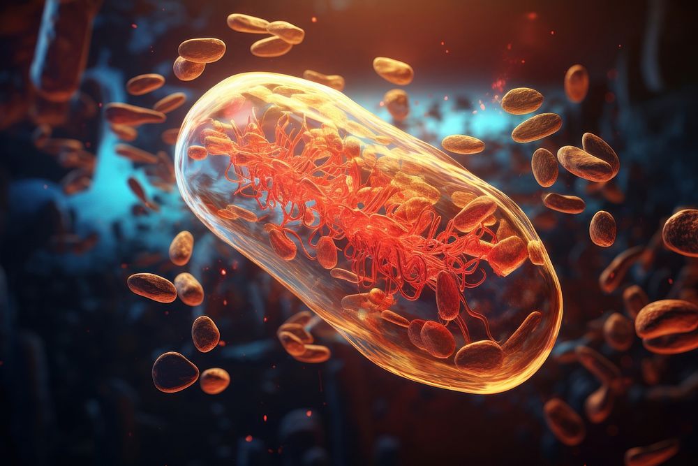 Mitochondria jellyfish biology invertebrate. AI generated Image by rawpixel.
