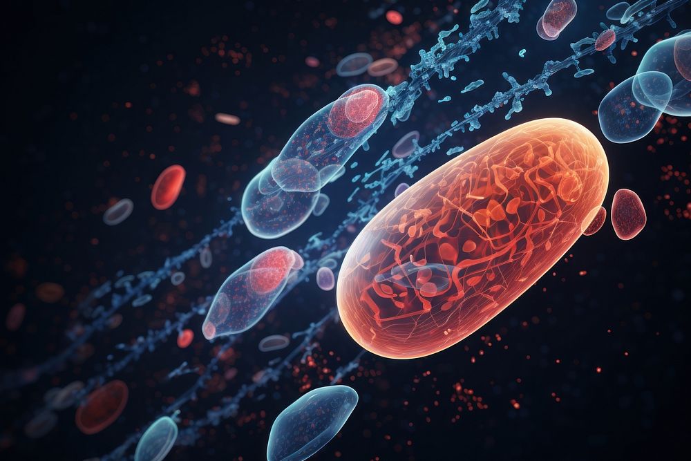 Mitochondria biology magnification microbiology. AI | Free Photo - rawpixel