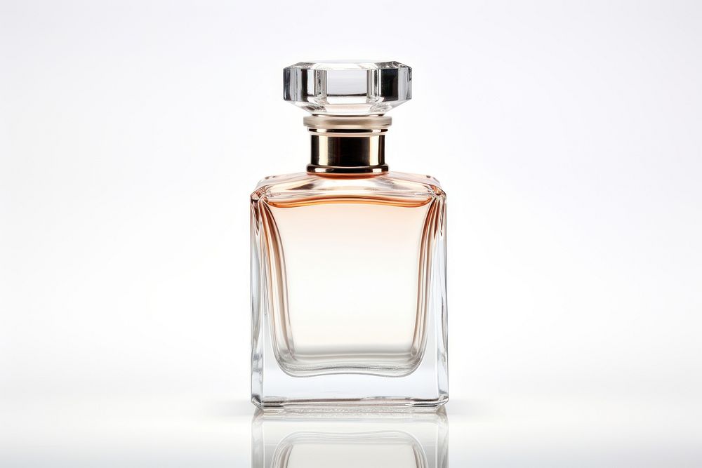 Simple perfume bottle cosmetics white background drinkware. AI generated Image by rawpixel.
