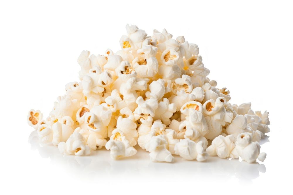 Small pile of popcorn snack white food. AI generated Image by rawpixel.