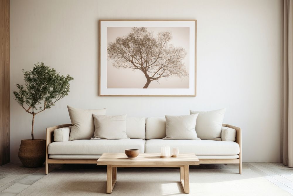 Living room architecture furniture painting. AI generated Image by rawpixel.