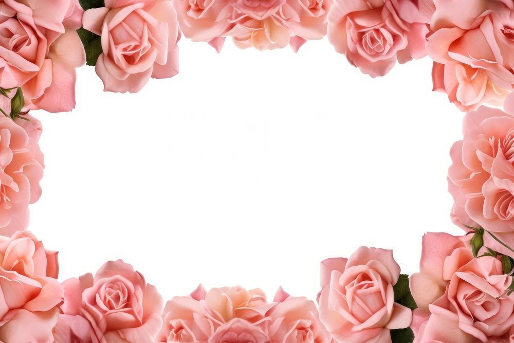 Roses frame border rose backgrounds flower. AI generated Image by rawpixel.