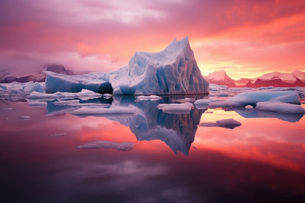 Glacier landscape mountain outdoors. AI | Premium Photo - rawpixel