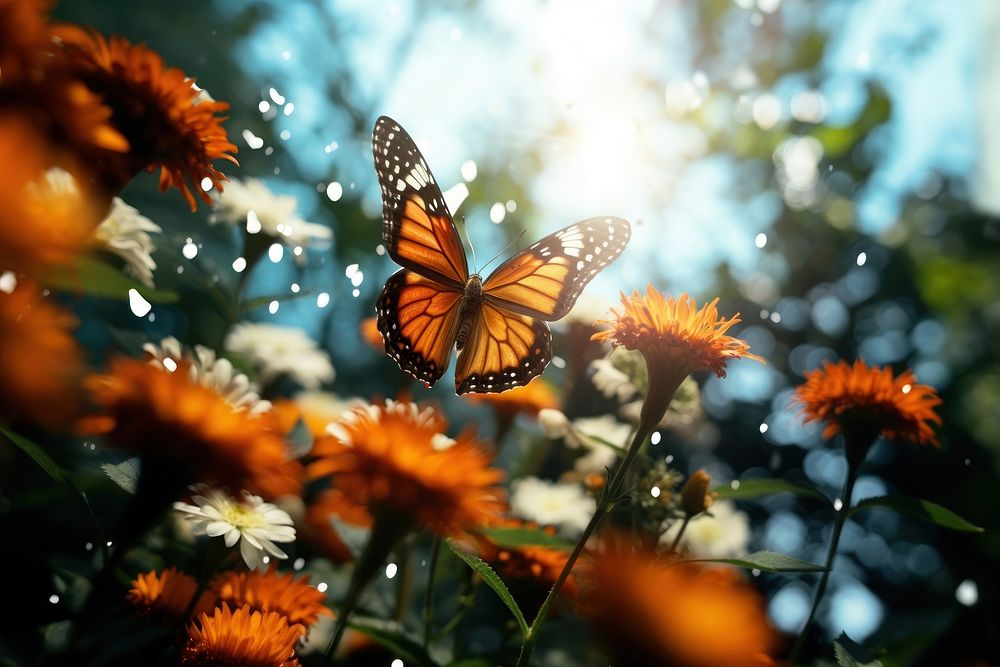 Butterflies fly nearby flower butterfly | Free Photo - rawpixel