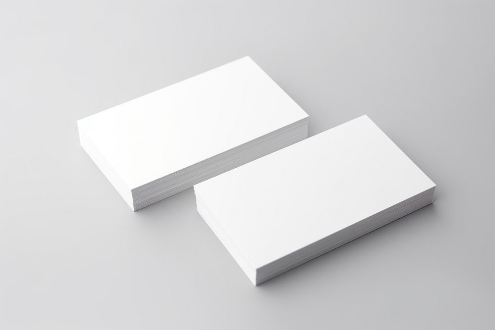 Business card white paper white background. AI generated Image by rawpixel.