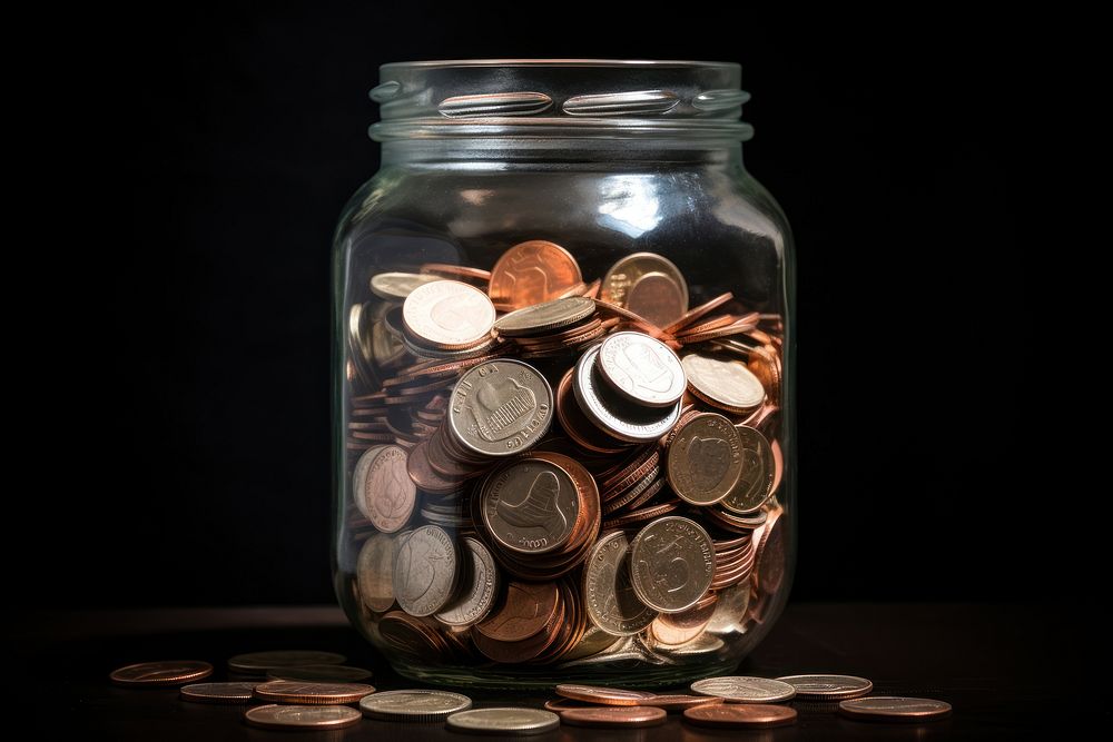 Coins coin jar money. AI generated Image by rawpixel.