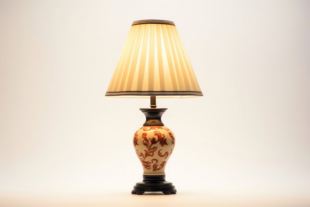 Lamp isolate on white background lampshade illuminated decoration. AI generated Image by rawpixel.