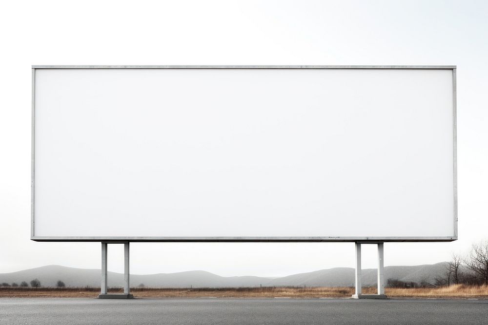 White Billboard billboard advertisement architecture. AI generated Image by rawpixel.
