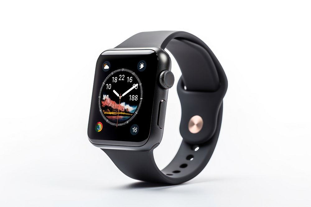 Smart watch isolate on white background wristwatch electronics technology. AI generated Image by rawpixel.