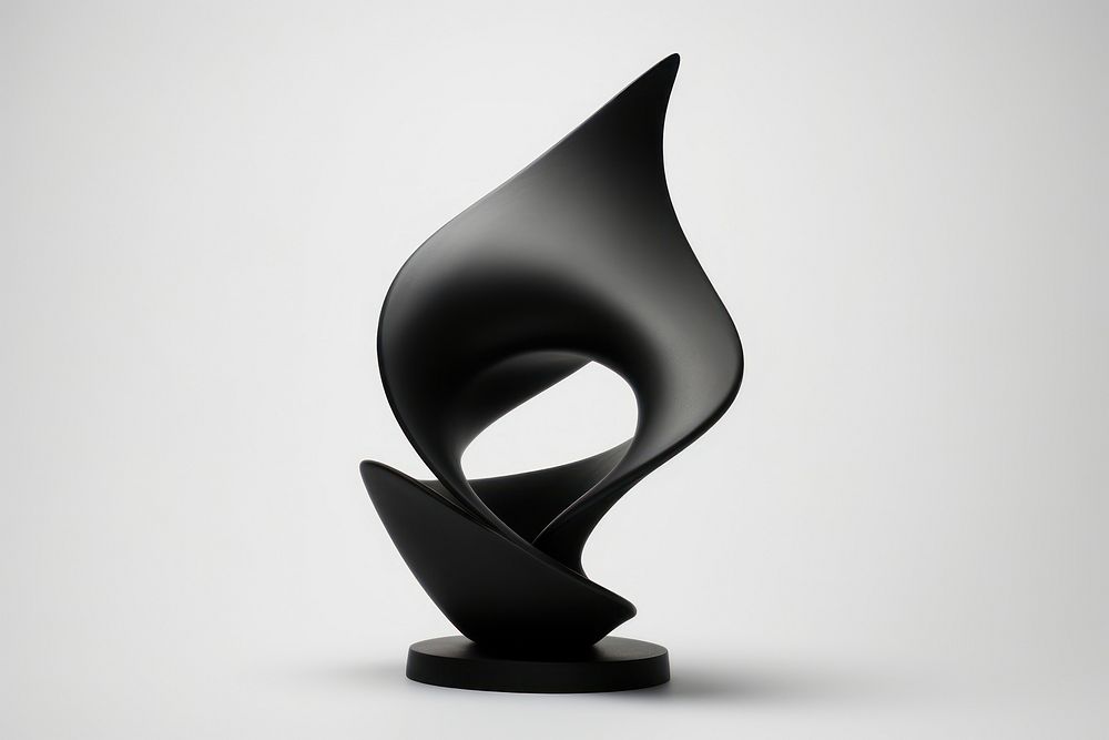 Abstract form black creativity monochrome. AI generated Image by rawpixel.