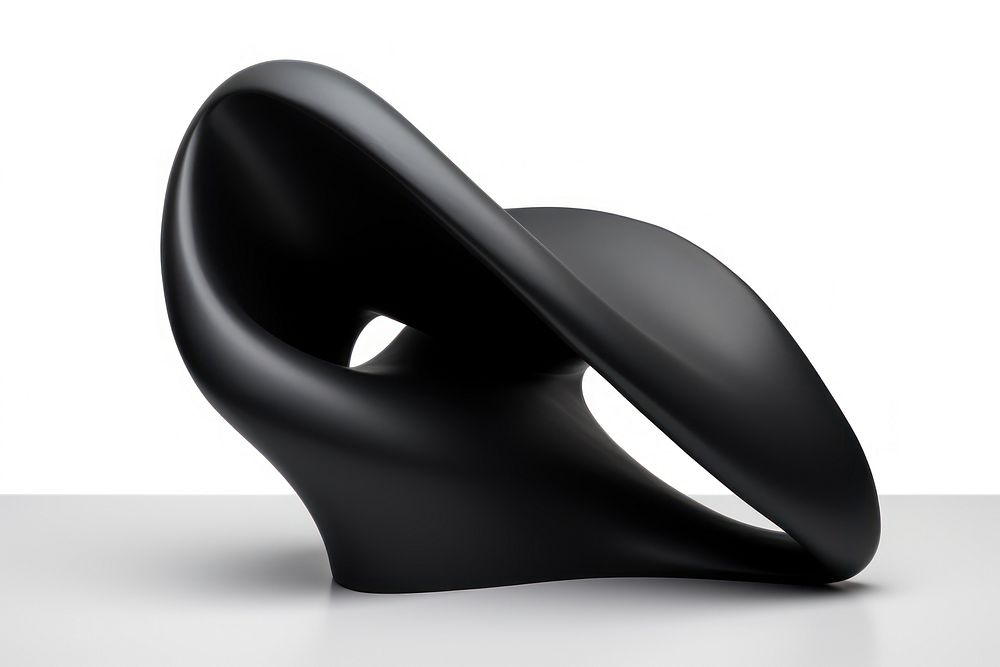 Abstract form furniture chair black. AI generated Image by rawpixel.