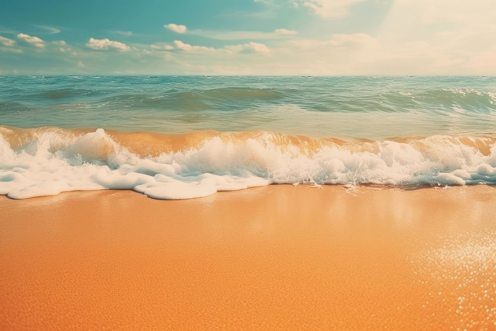 Sunny day beach sea backgrounds. AI generated Image by rawpixel.