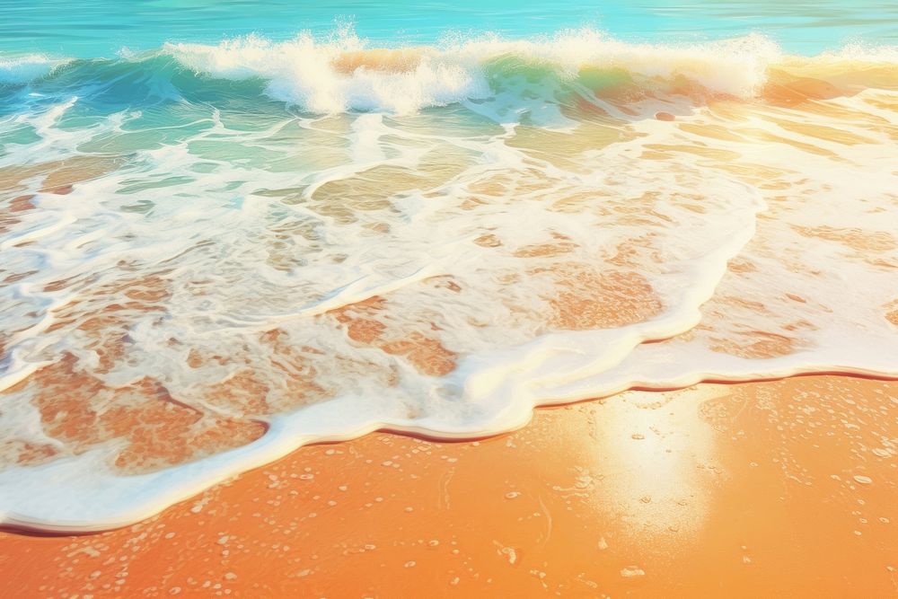 Sunny day beach sea backgrounds. AI generated Image by rawpixel.