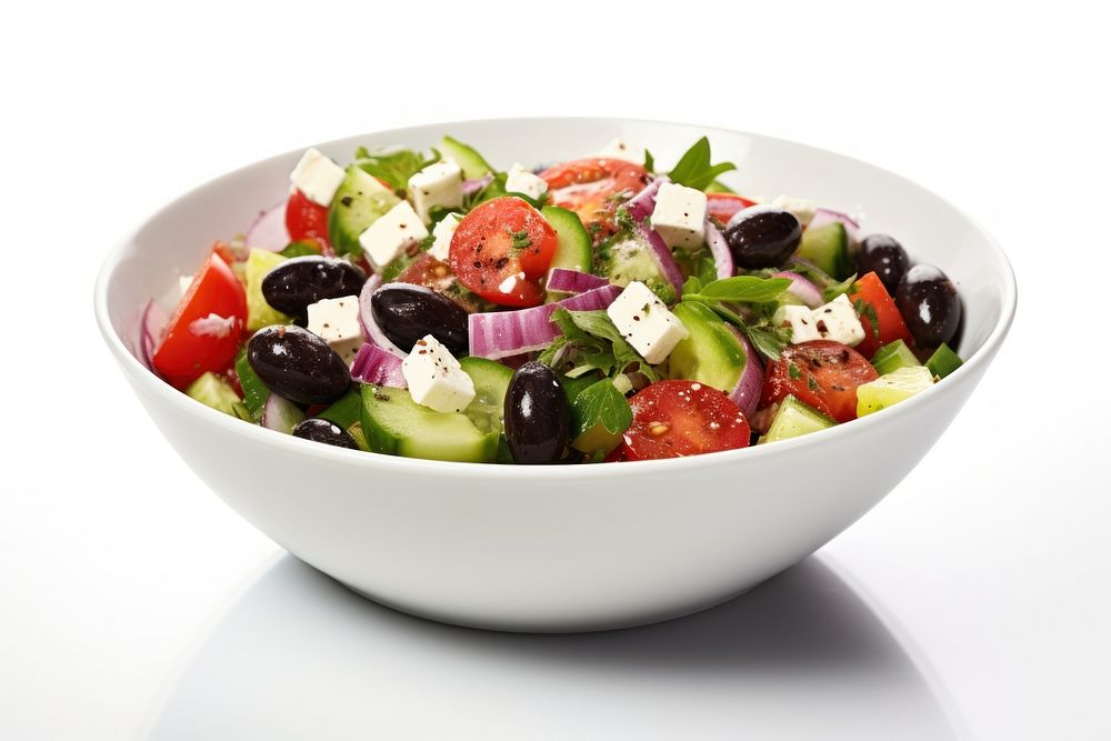 Fresh greek salad food meal vegetable. AI generated Image by rawpixel.