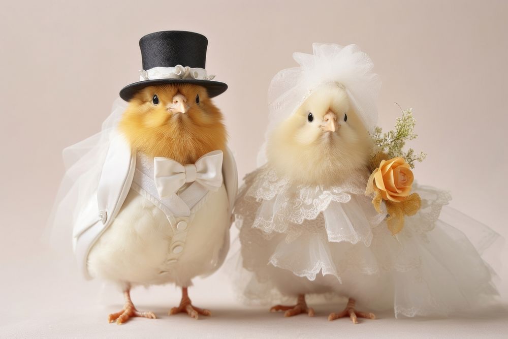 Baby chick wedding animal white. AI generated Image by rawpixel.