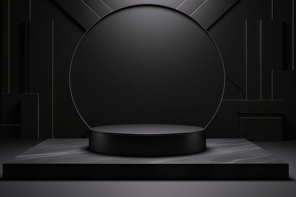 Circle black architecture electronics. AI generated Image by rawpixel.