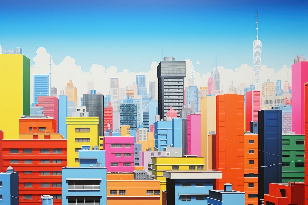 Tokyo city architecture metropolis cityscape. AI generated Image by rawpixel.