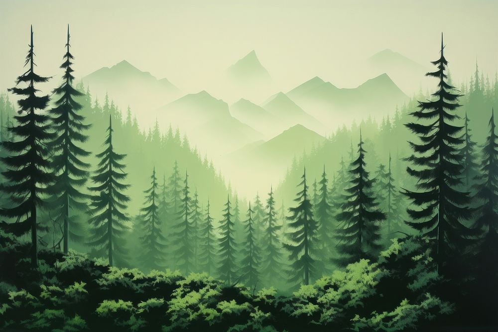 Forest backgrounds vegetation landscape. AI generated Image by rawpixel.