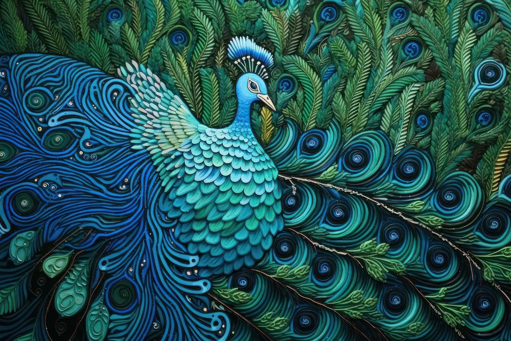 Peacock animal craft bird. 