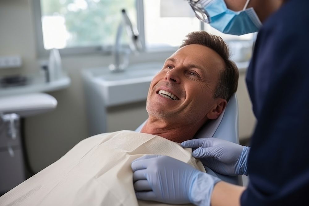 Dental check adult patient dentist. AI generated Image by rawpixel.