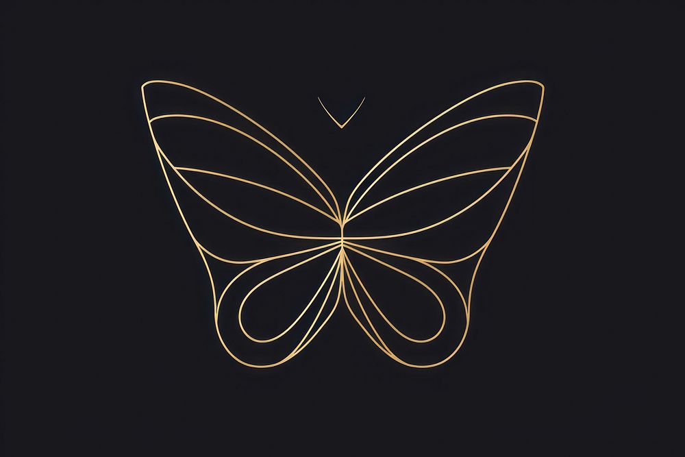 Butterfly nature symbol line. AI generated Image by rawpixel.