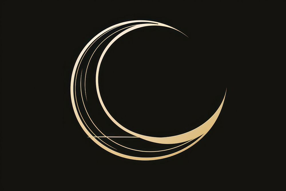 Crescent moon night logo astronomy. AI generated Image by rawpixel.