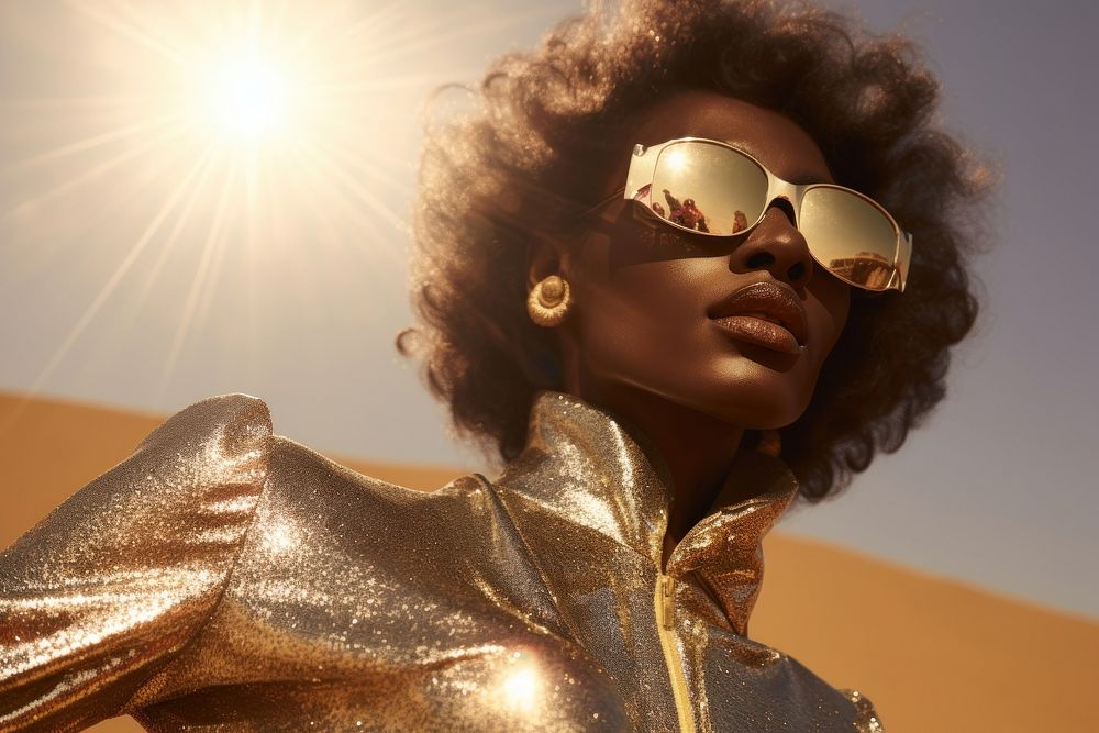 Celebrity fashion photographer black woman sunglasses portrait. AI generated Image by rawpixel.