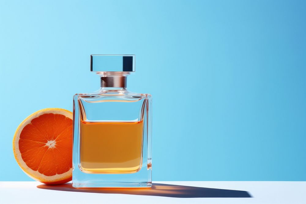 Purfume bottle grapefruit perfume orange. AI generated Image by rawpixel.