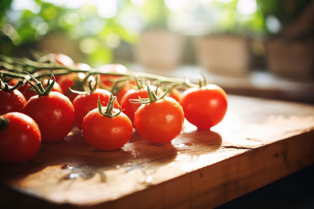 Cherry tomato food vegetable plant. AI generated Image by rawpixel.