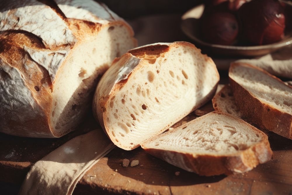 Sourdough baguette bread food. AI generated Image by rawpixel.