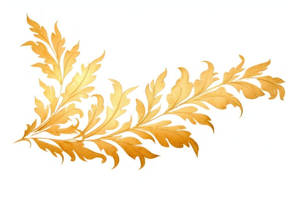Leaves ornament pattern plant gold. AI generated Image by rawpixel.