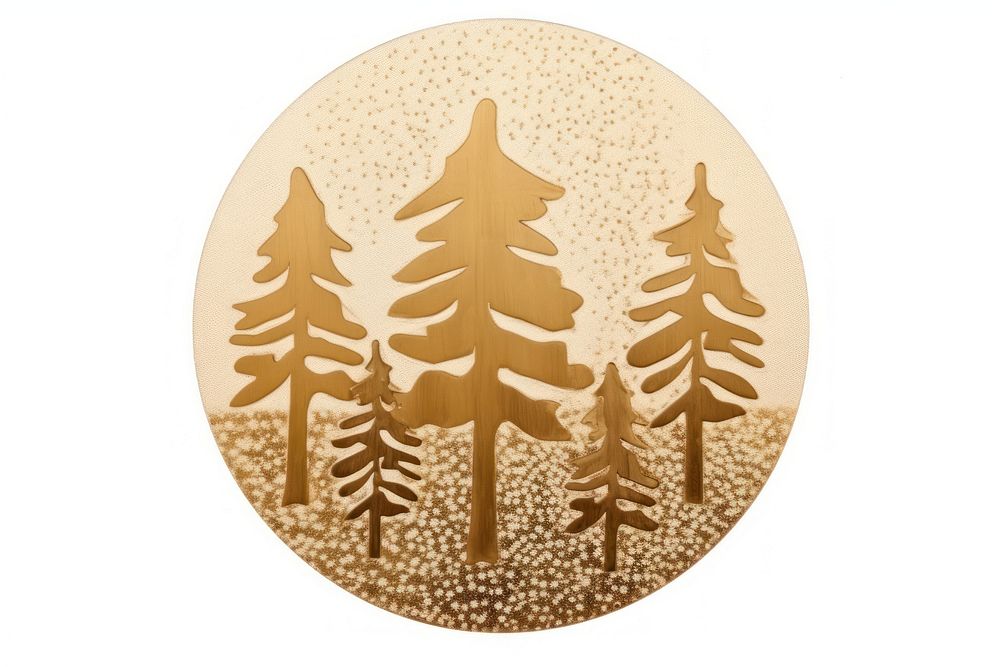 Forest nature gold white background. AI generated Image by rawpixel.
