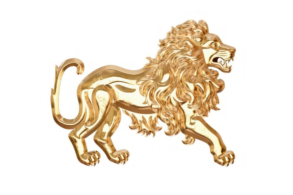 Lion gold mammal animal. AI generated Image by rawpixel.