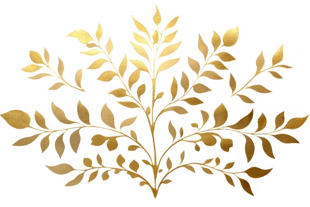 Herbs pattern plant gold. AI generated Image by rawpixel.