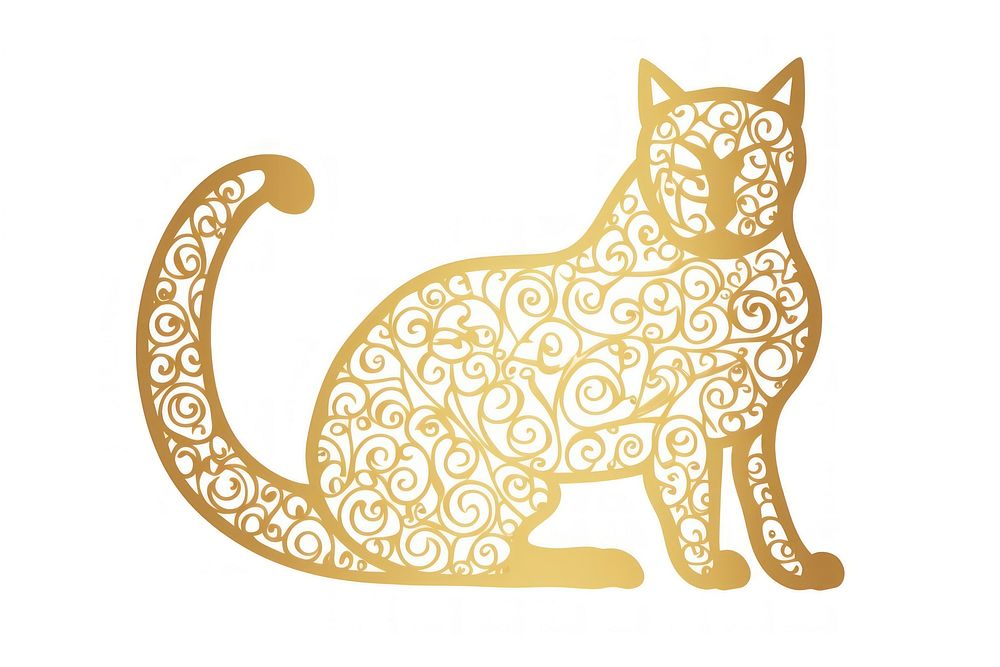 Cat mammal animal gold. AI generated Image by rawpixel.