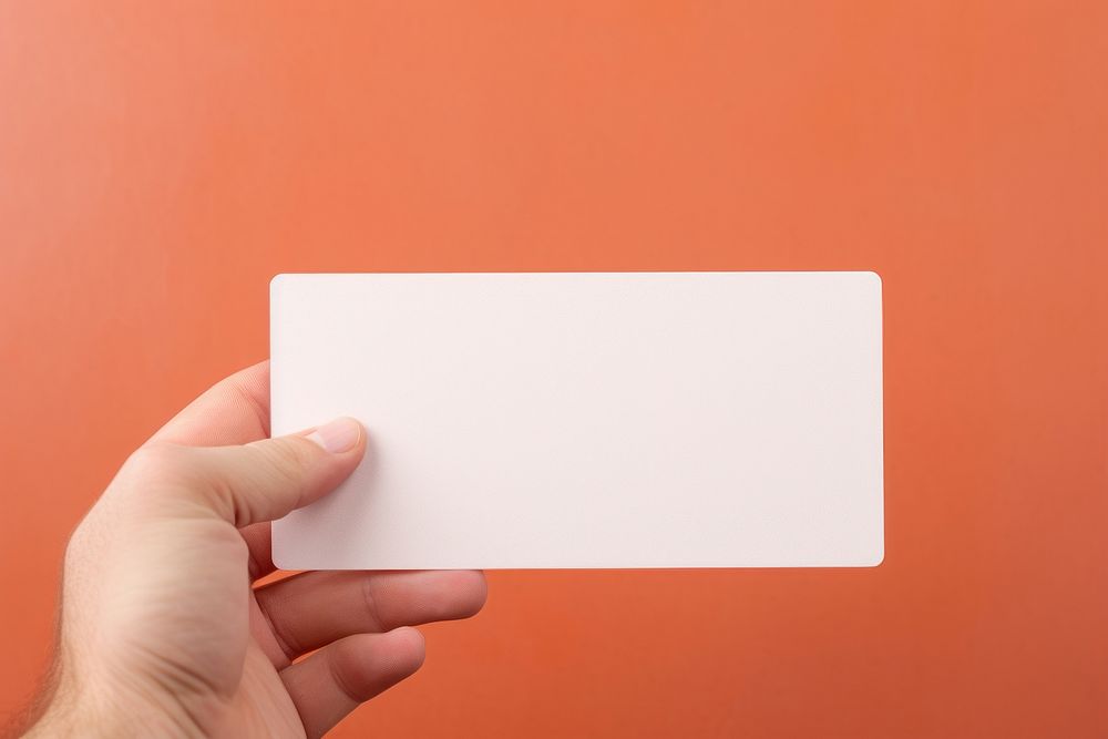 Hand hold business card mockup electronics holding finger. AI generated Image by rawpixel.