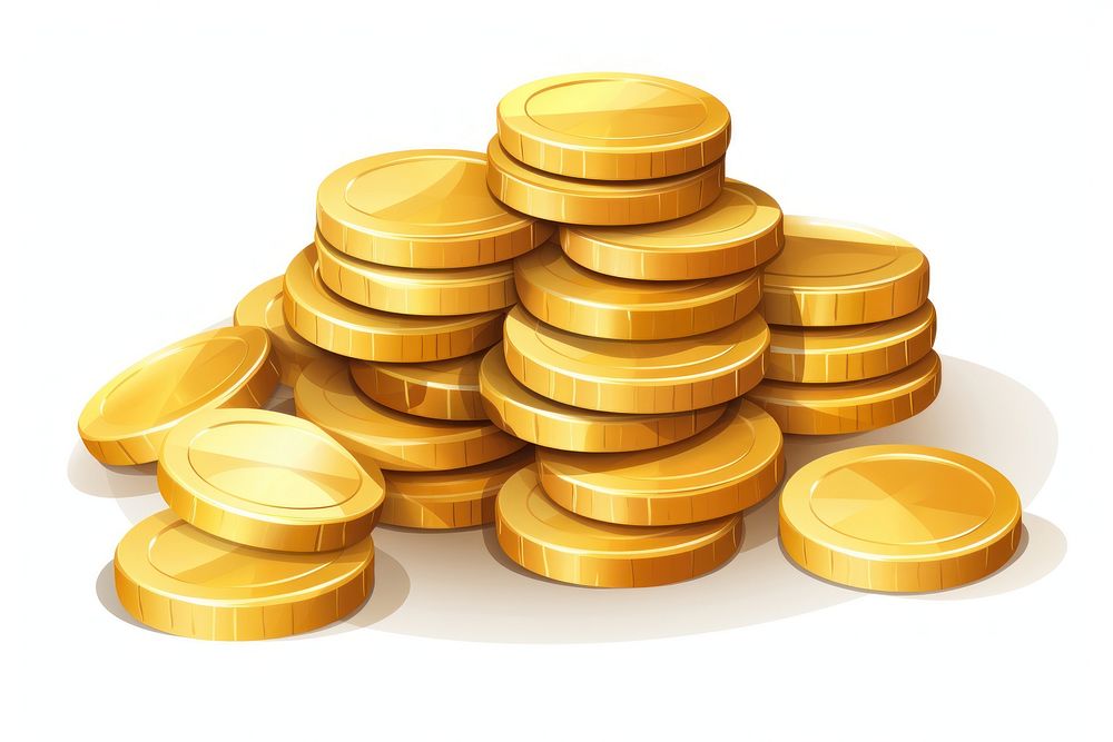 Pile of coins backgrounds money gold. AI generated Image by rawpixel.