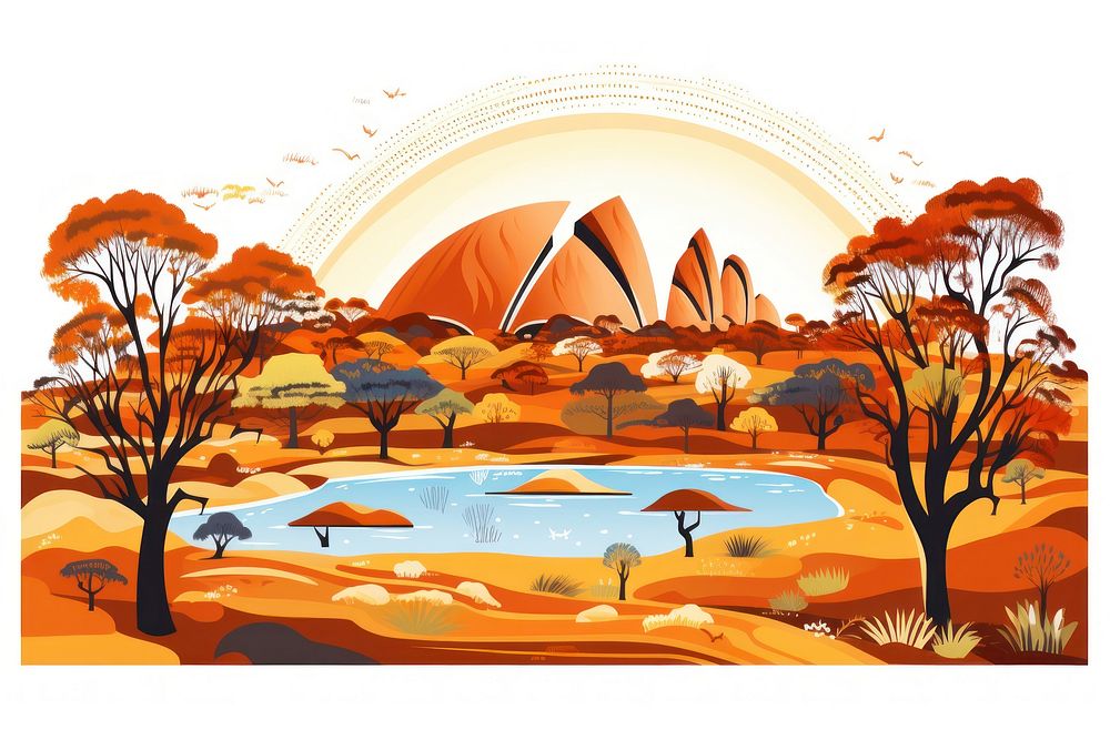 Australia outdoors art tranquility. AI generated Image by rawpixel.