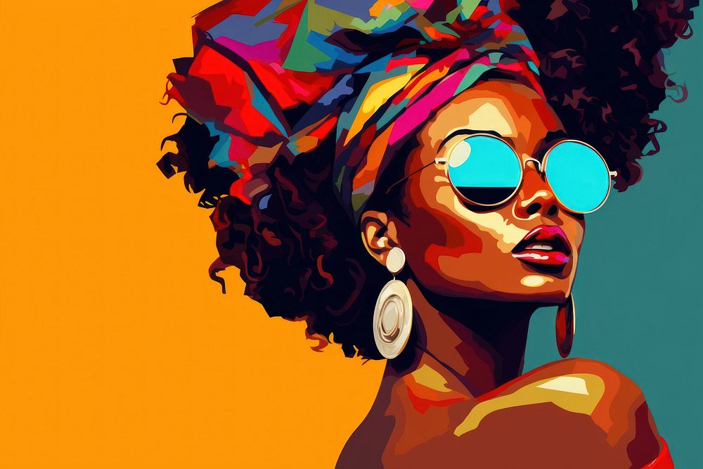 Black woman art painting portrait. AI generated Image by rawpixel.