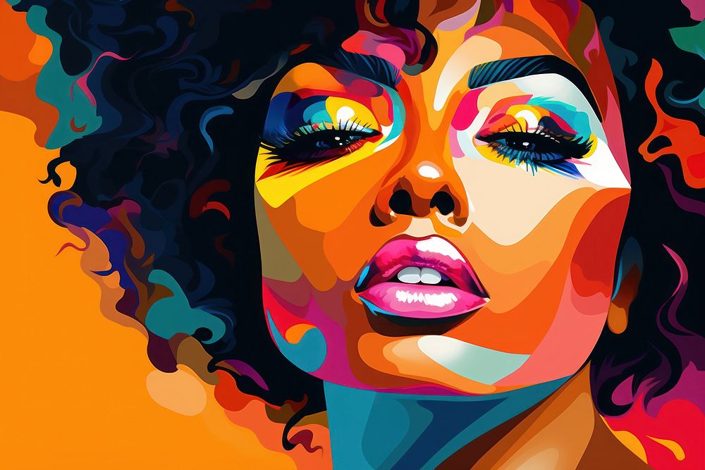 Black woman art painting adult. AI generated Image by rawpixel.
