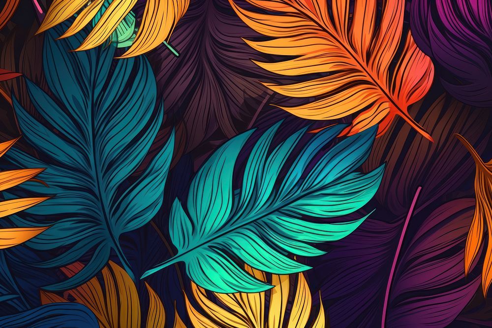 Tropical leaves backgrounds tropics pattern. AI generated Image by rawpixel.